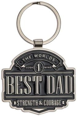 1220000137660 Worlds Best Dad Metal Keyring In Gift Tin Joshua 1:9