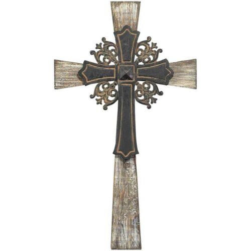 603799517799 Metal Cross On Wood Cross