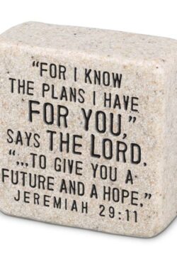 667665407065 His Plans Scripture Stone