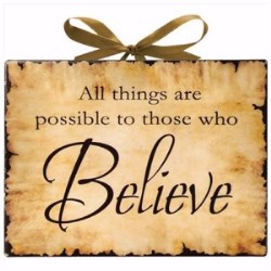 725734742568 Believe Inspirational (Plaque)