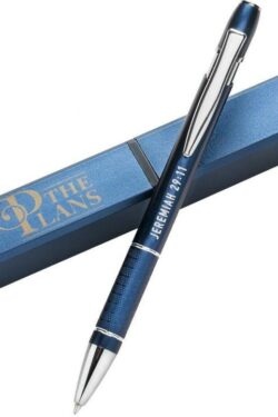 6006937145344 I Know the Plans Blue Stylish Classic Ballpoint Pen in Matching Gift Case - Jere