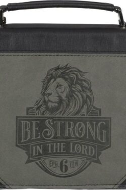 1220000326286 Classic Premium Vegan Leather Inspirational Bible Cover for Men & Women: Be Stro