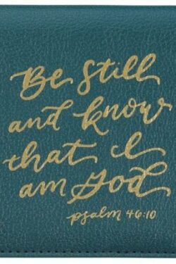 1220000328020 Premium Vegan Leather Scripture Checkbook Cover for Women: Be Still & Know Inspi