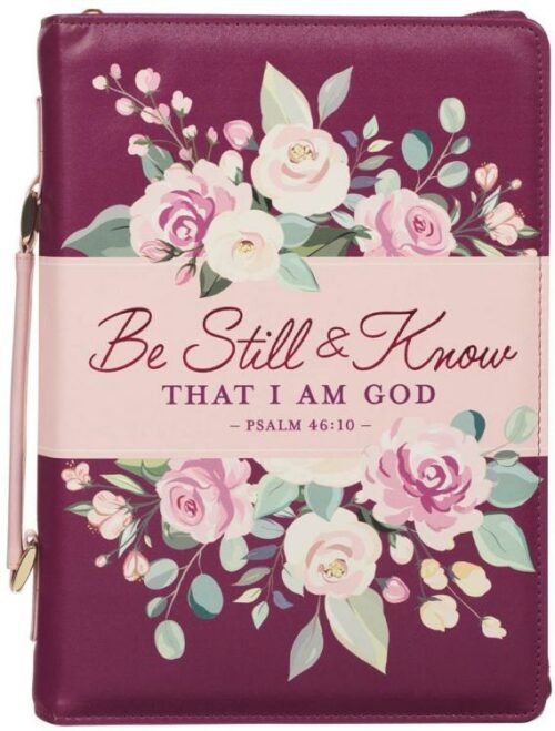 1220000325159 Fashion Vegan Leather Bible Cover for Women: Be Still & Know Inspirational Scrip