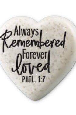 667665407751 Always Remembered Forever Loved Heart Stone
