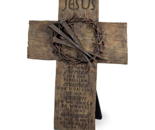 667665118053 Jesus Crown Of Thorns And Nails Desktop Cross