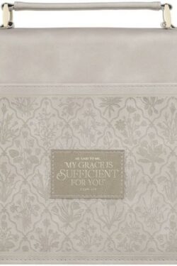 1220000722682 Premium Vegan Leather Fashion Bible Cover for Women: My Grace is Sufficient for
