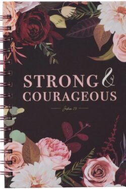 9781642729351 Journal w/Scripture Strong And Courageous Joshua 1:9 Bible Verse Rose Floral 192
