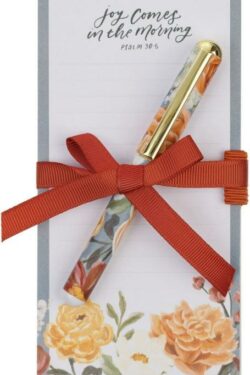 1220000720886 Compact Magnetic Refrigerator Notepad & Ballpoint Pen Set for Women: Joy Comes i