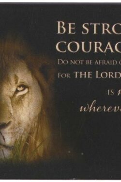 6006937113787 Sturdy Decorative Refrigerator Scripture Magnet for Men/Women: Strong & Courageo