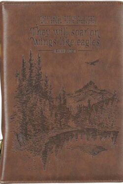 1220000136571 Men's Classic Bible Cover On Wings Like Eagles Mountain Isaiah 40:31