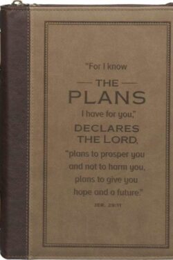1220000721425 Plans Faux Leather Classic Bible Cover Jeremiah 29:11